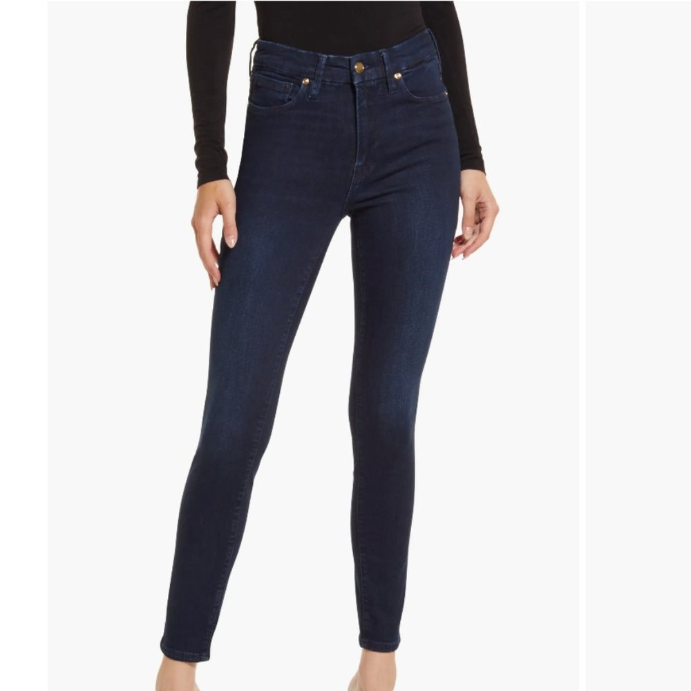 Good American Good Legs Skinny Jeans High Waist Dark Wash Blue224 Size 12/31